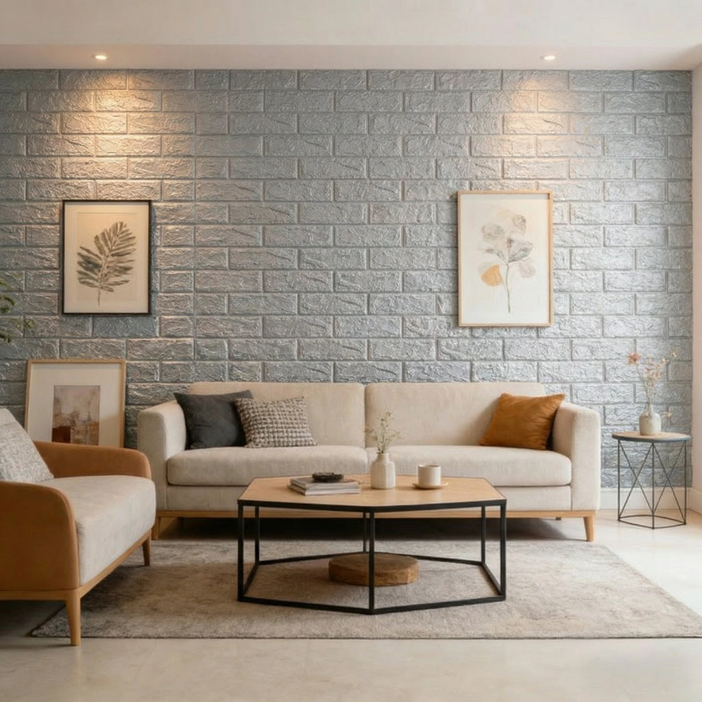 Waterproof Stain Resistant 3D Brick Wallpaper 70cmx1m Wall Sticker Qme