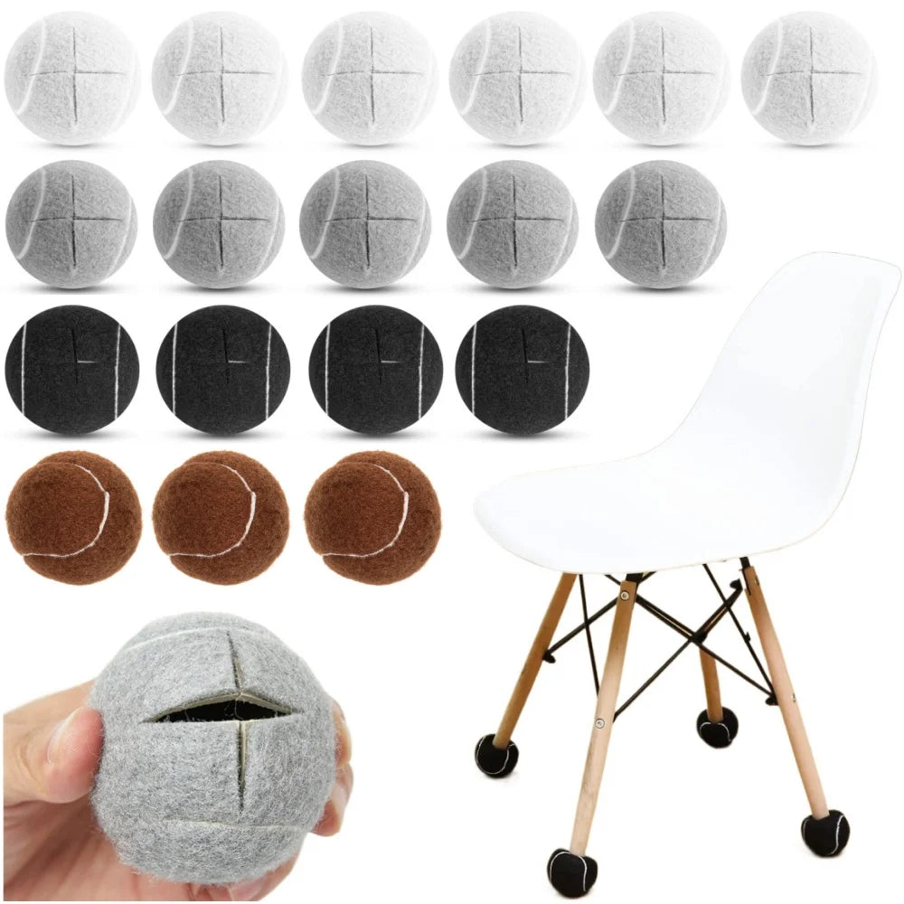 8/16PCS Tennis Silent Foot Cover Cross Cut Anti slip Wear resistant Chair Leg Movement Protective Cover Furniture Leveling Slide Qme