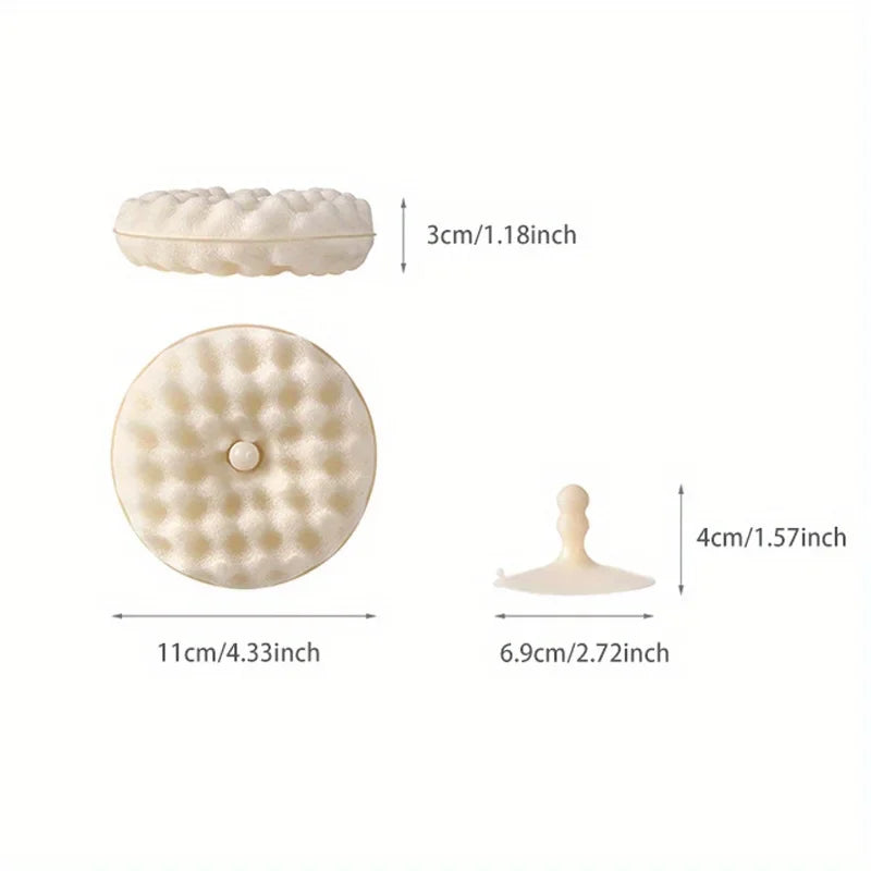 3D Honeycomb Dishwashing Sponge Set - Polyurethane Double-Sided Scouring Pads for Kitchen Cleaning with Suction Cup - 1 Set Qme