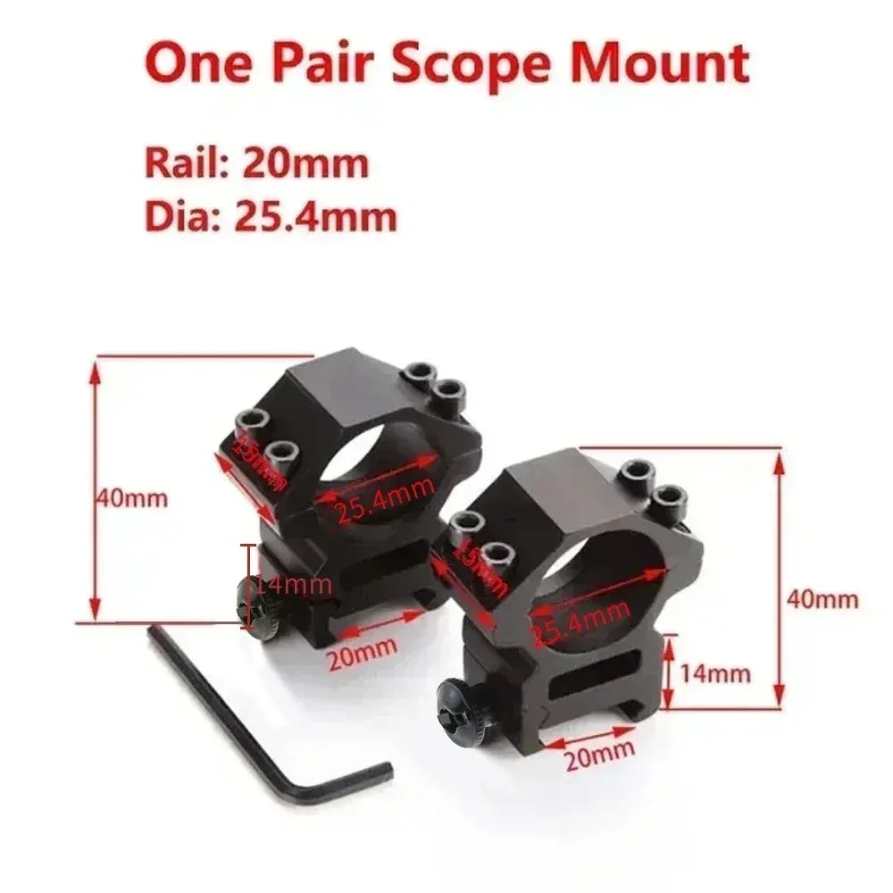25 4 Rifle Scope Mounting Ring Flashlight Dovetail Picatinny Rail Qme 25.4mm Short B