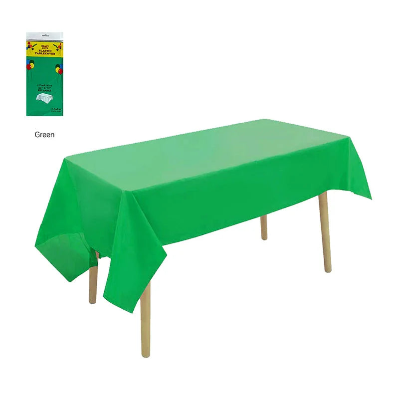 1/2/4PCS Disposable Tablecloths Waterproof Stain-resistant Tablecloth, Party Decoration, Camping, Disposable Kitchen Tablecloth Qme Green 2PCS 137X183cm