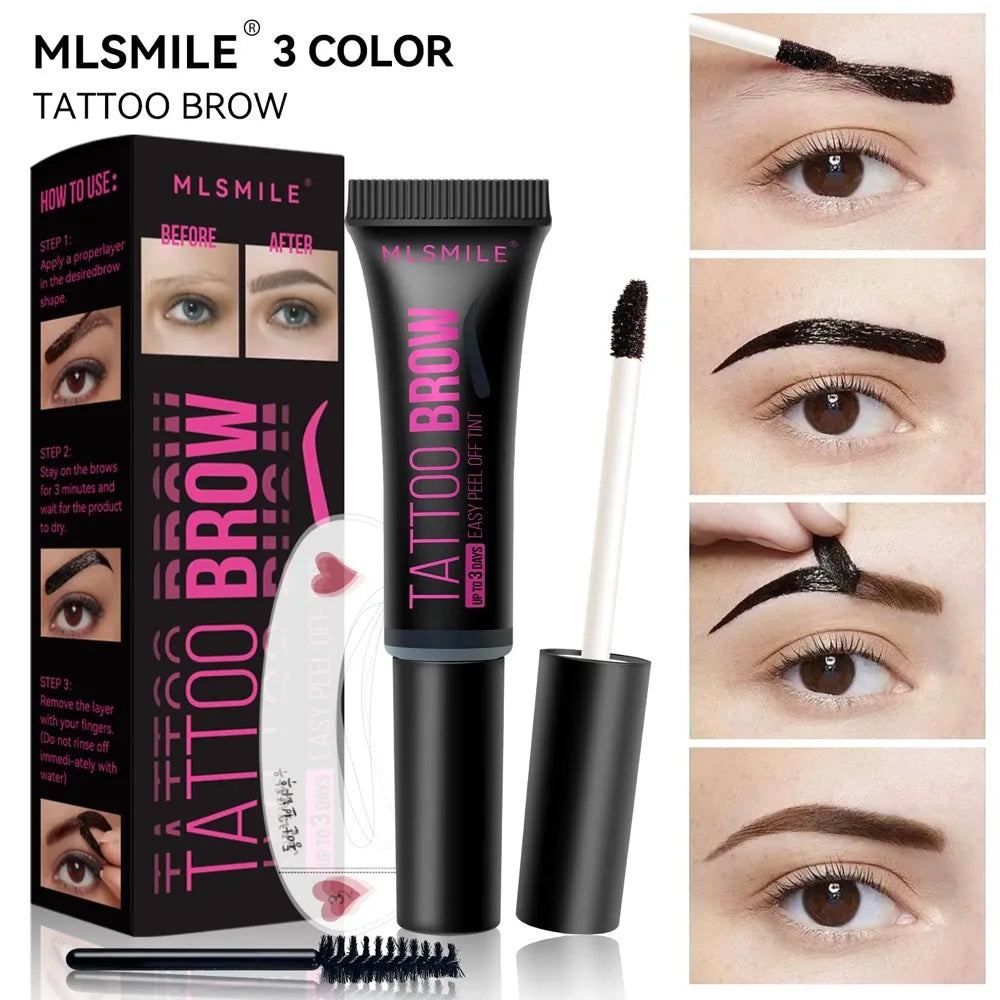 3Long Lasting Peel Off Eyebrow Gel Tint Waterproof Semi Permanent Qme