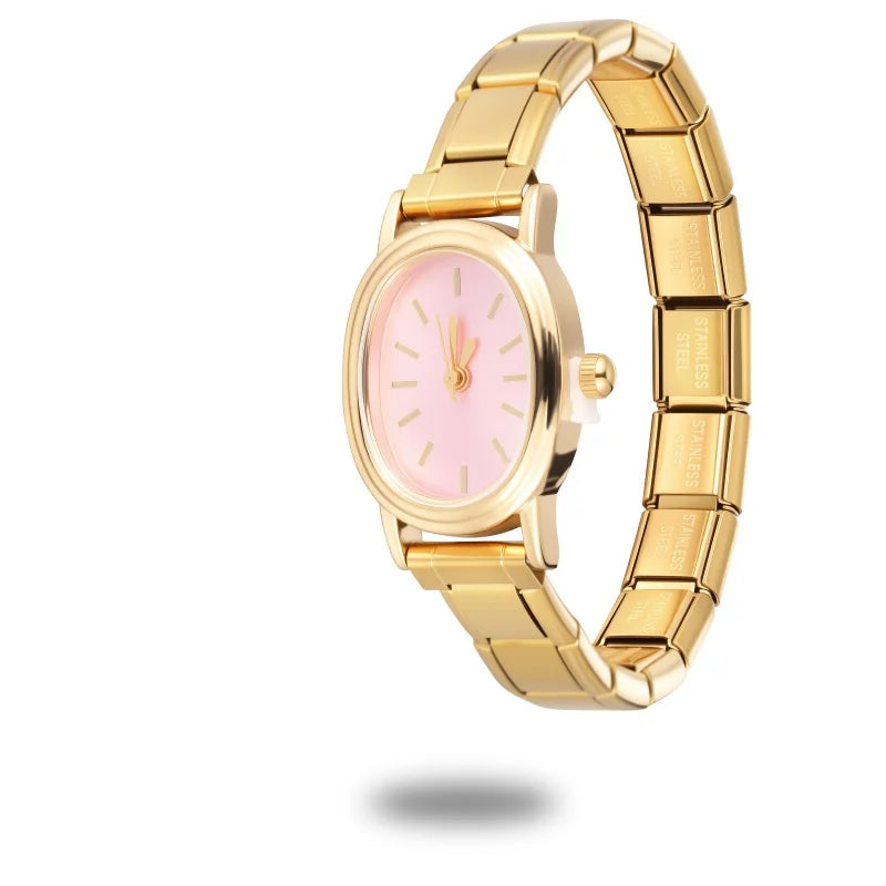 2026 Fashion Men Women's Stainless Steel Round Simple Watch Bracelet
