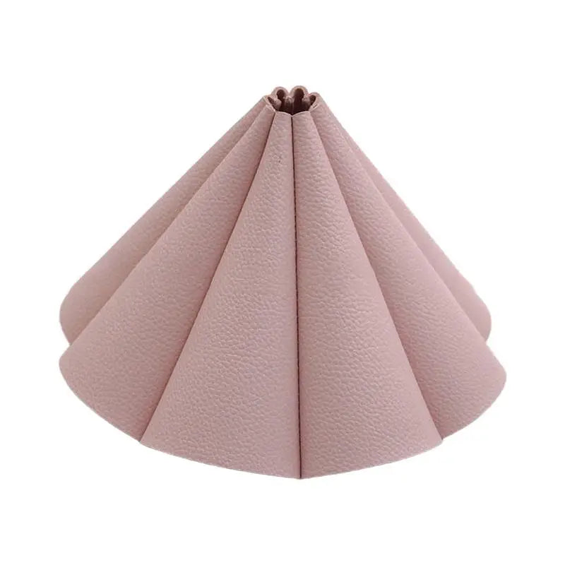 Leather Waterproof Lampshade LED Light Protective Cover Durable Hanging Garden Path Light Replacement PU Sleeve For Camping Qme Pink