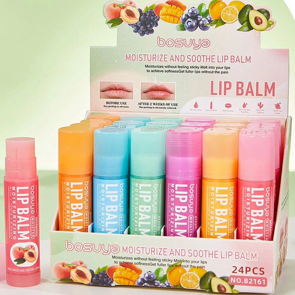 Fruit Series Lip Balm Honey Grape Avocado Moisturizing Bulk Mini Dry Qme