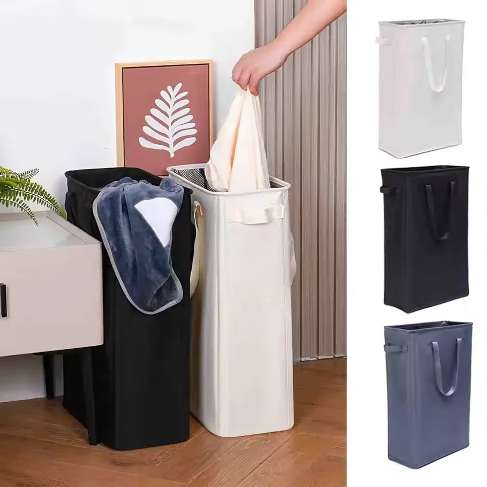 600D Oxford Foldable Laundry Basket Large Capacity Dirty Clothes Hamper & Toy Storage Bag Space Saving Home Organizer Qme