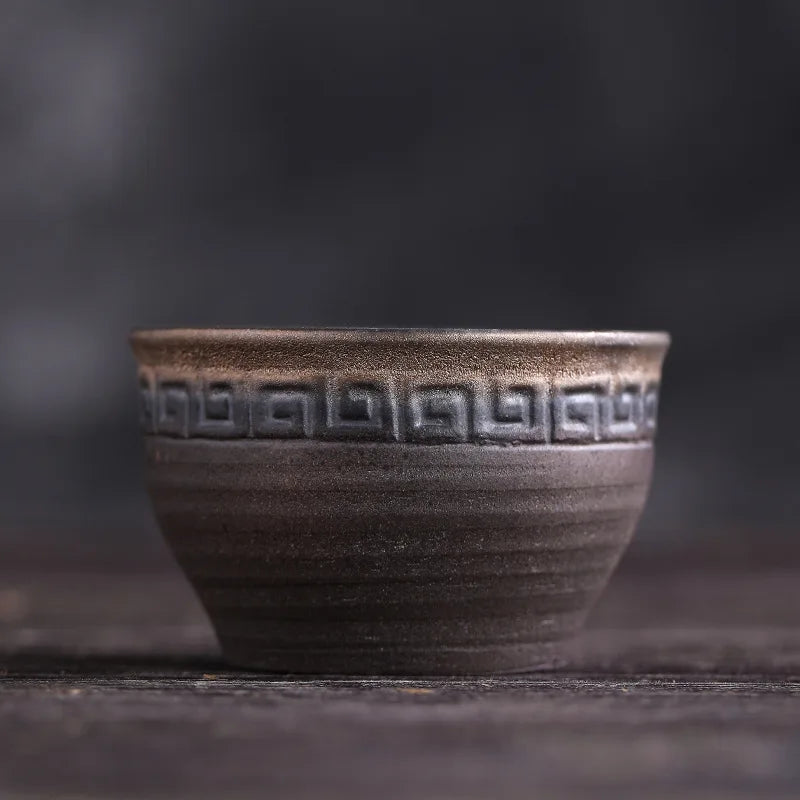 Handmade Coarse Pottery Master Cup Vintage Kiln-changed Tea Tasting Qme <200ml 90ml