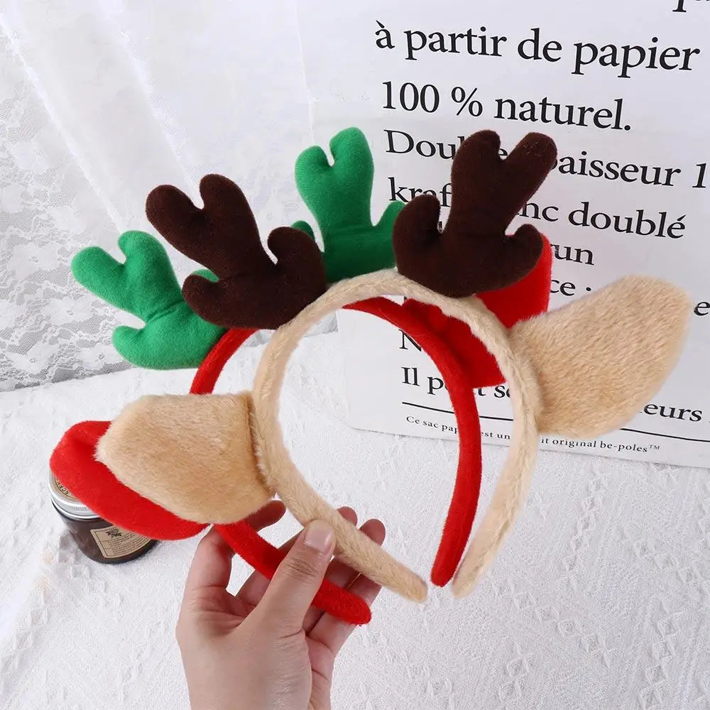 Headwear Party Wash Face Christmas Make Up Cloth Antler Headband Hair Accessories Women Hair Band Korean Style Head Hoop Qme