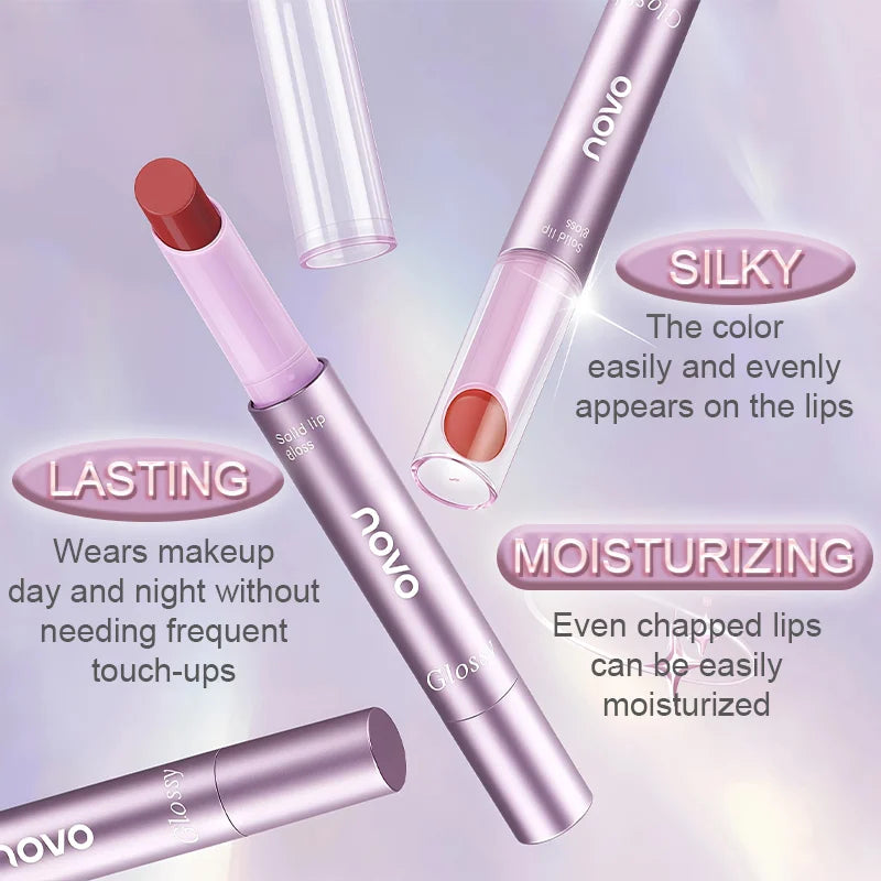 Water Glossy Lip Gloss, Mirror Light Texture,Long - Lasting Shine, All - Day Hydration, Non-Stick Cup Non-Fading Qme