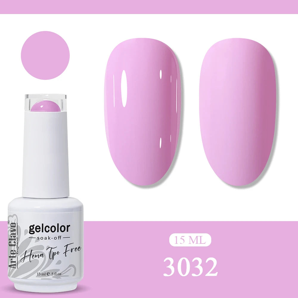 Arte Clavo HEMA TPO Solid Purple Gel Nail Polish Winter Matte DIY Art Qme