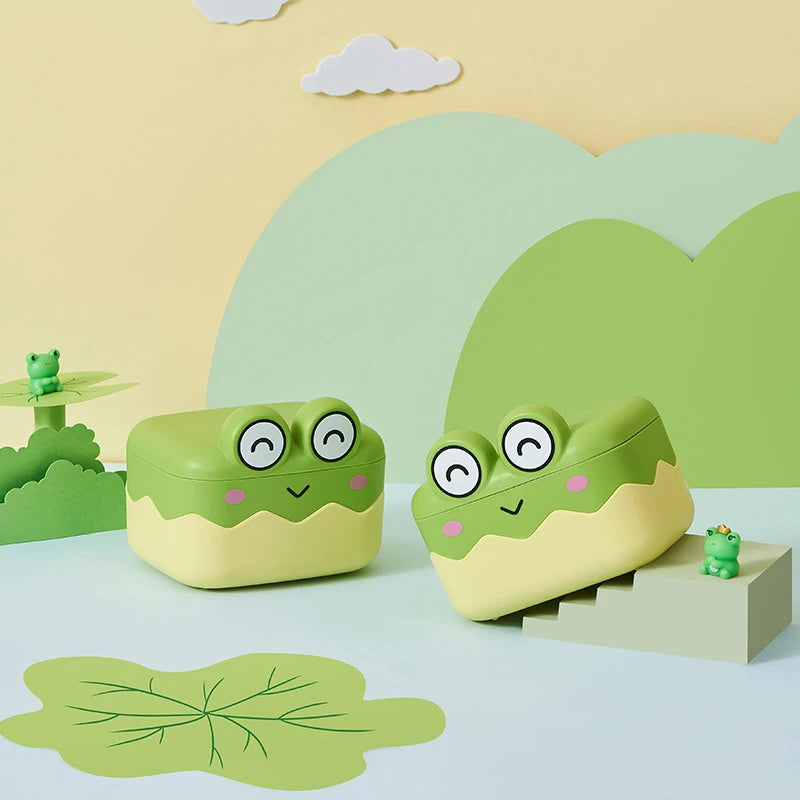 Bathroom Home Decoration Drain Soap Box Cute Frog Shape Portable Qme