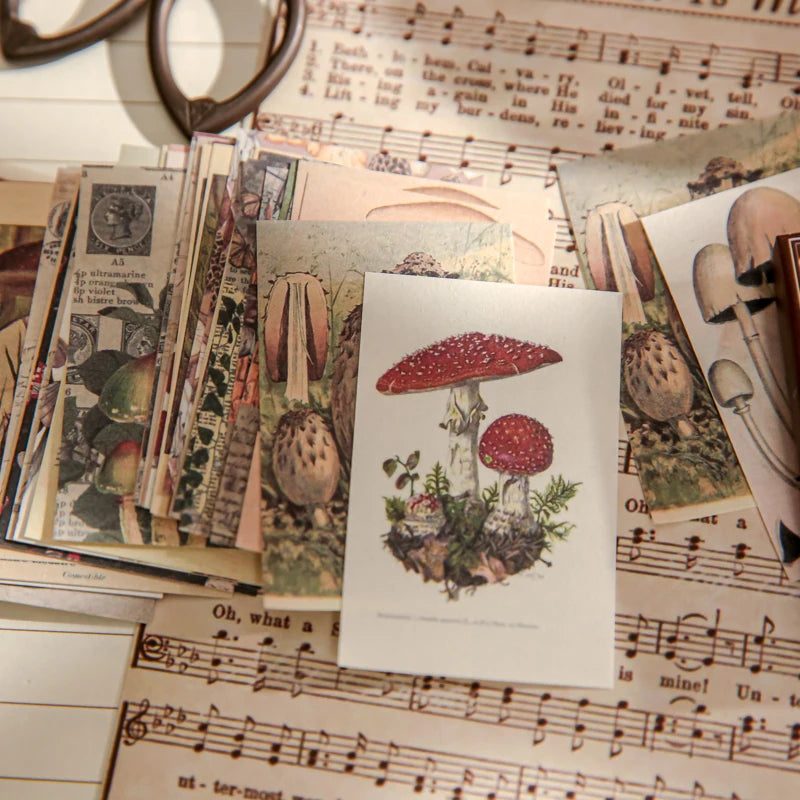 100 Sheets/Bag Vintage Memory Paper for DIY Scrapbooking Journal Sticker Background Art Craft Collage Card Making Decorative Qme