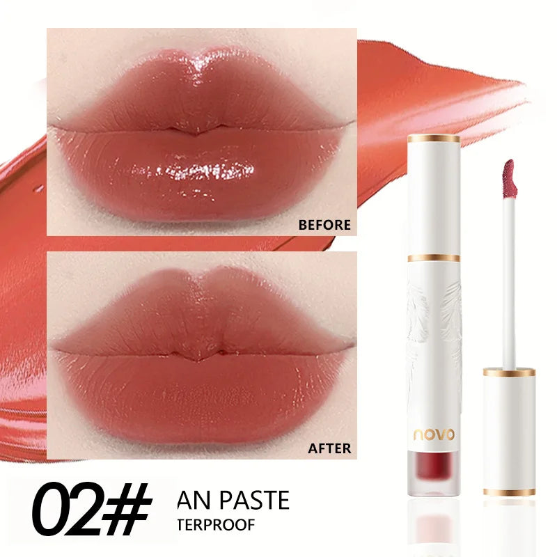 24h Long-lasting Matte Lip Glaze Waterproof Non Stick Cup Liquid Qme 02