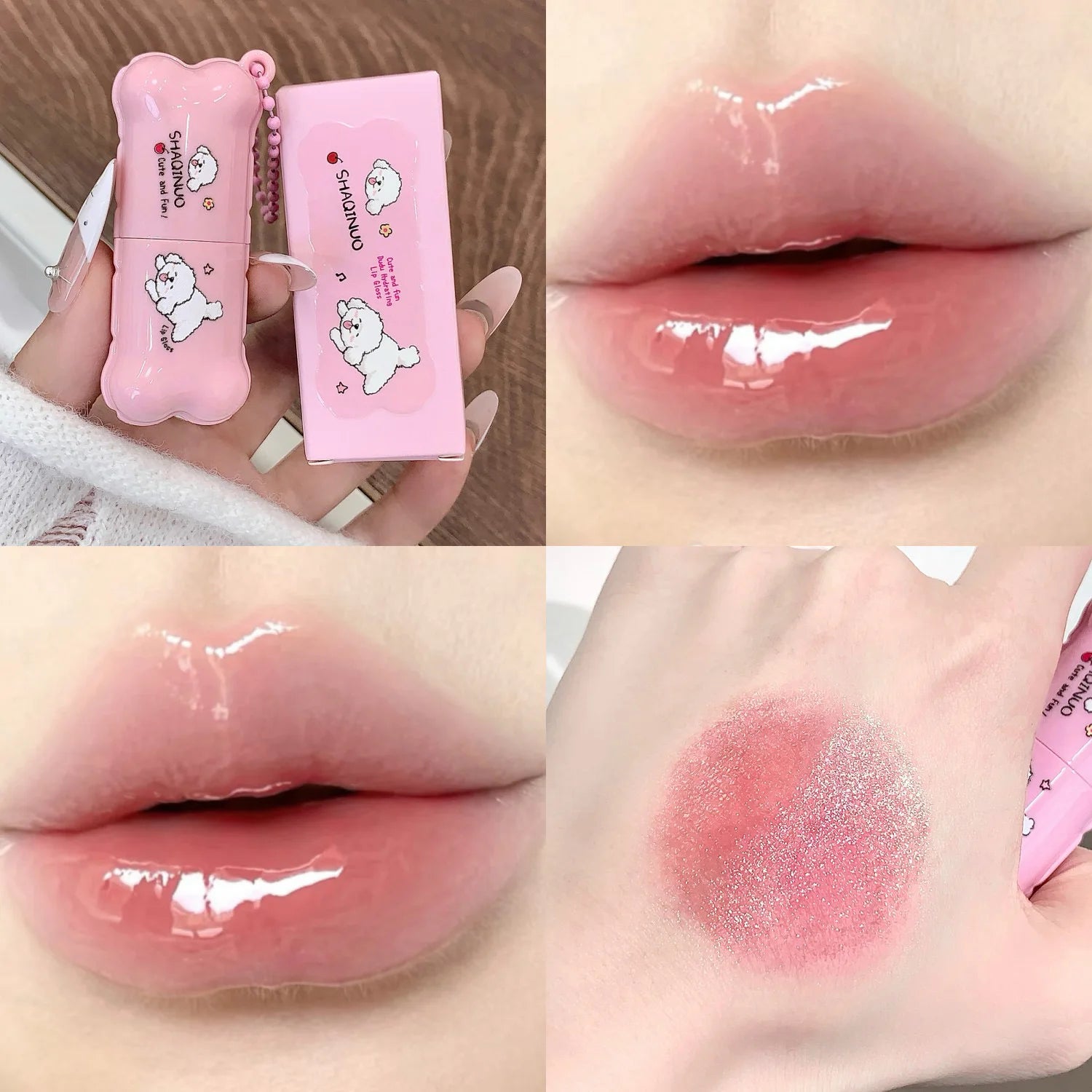 SHAQINUO Glittering Mirror Lip Glaze Watery Shimmering Light Pendant Qme S9115-01
