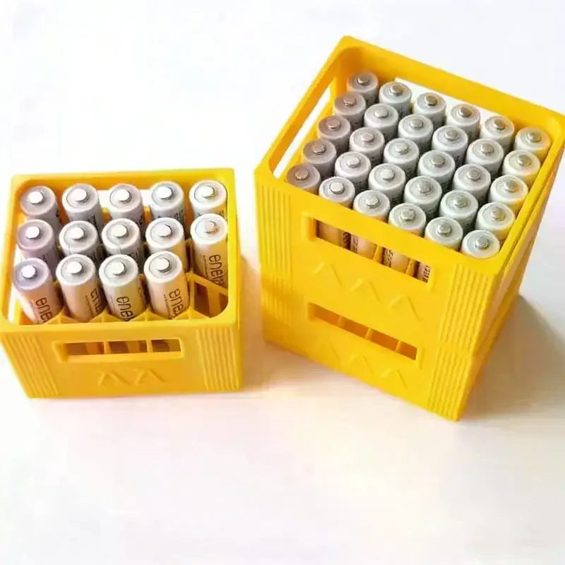 1Pcs Large Capacity 30/20 Compartments Durable Plastic Organizer 3D Printed AAA/AA Battery Storage Box For Home Decoration Qme