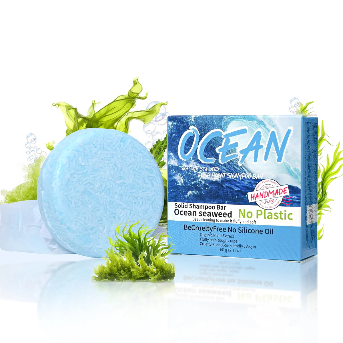 Refreshing Ocean Shampoo Seaweed Essence Handmade Soap Soft Tough Qme Seaweed