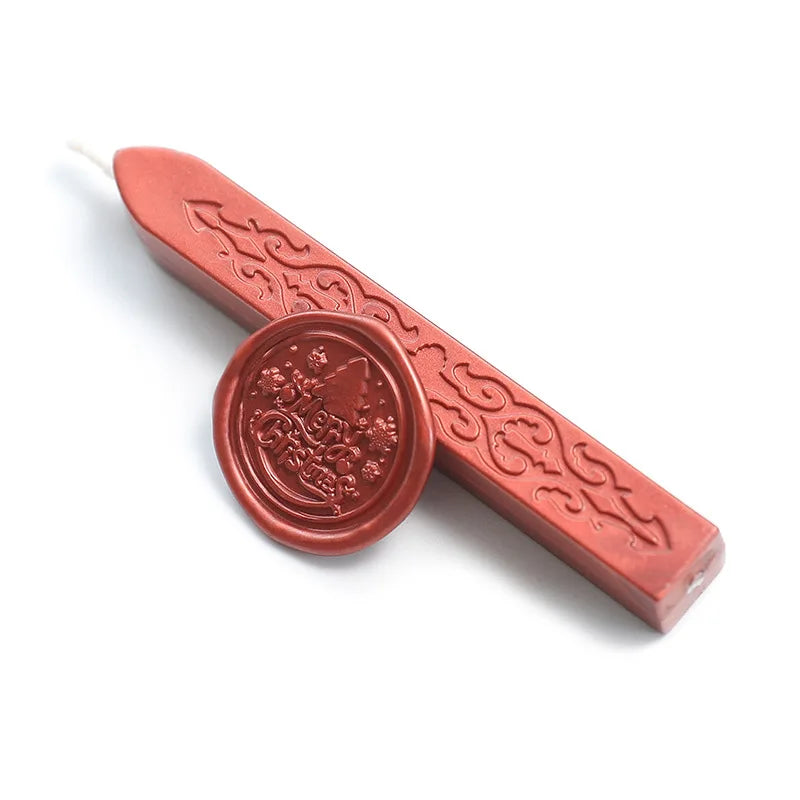 Sealing Wax Stick Retro Seal Stamps For Letter Wedding Invitations 90*10*10mm Vintage Cord Wick Vintage Sealing Wax Sticks Qme Wine Red