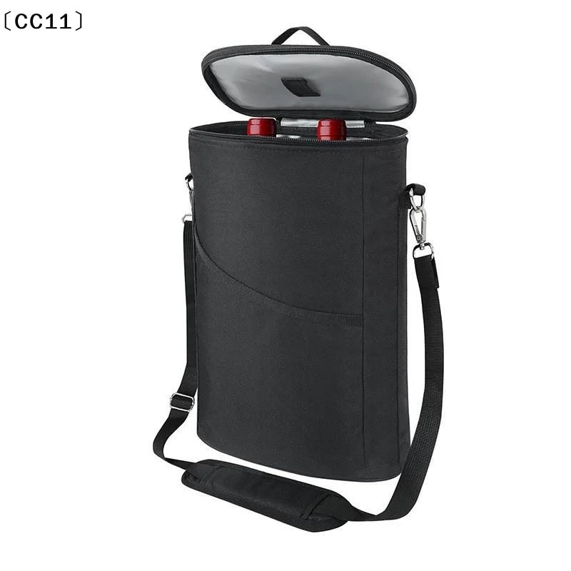 Wine Bottle Bag Soft Cooler Insulated Thermal Outdoor Travel Carrier Qme