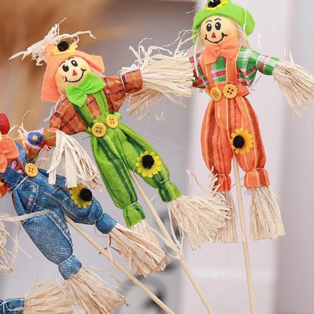4pcs Handmade Scarecrow Bar Garden Autumn DIY Decoration Holiday Party Halloween Performance Props New Gift Qme