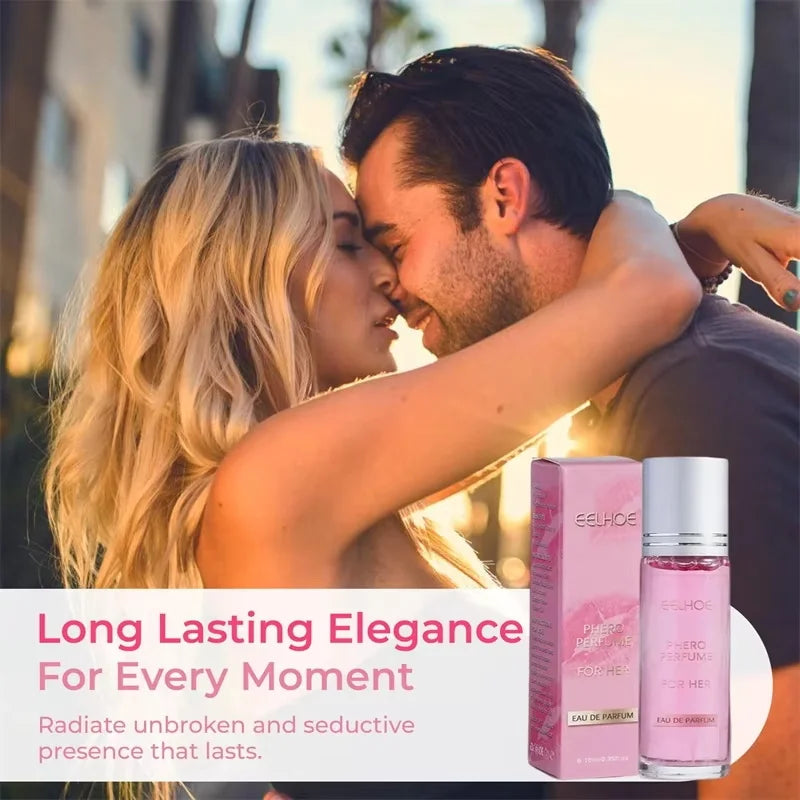EELHOE 10ml Pink Rollerball Phero Fragrance Long Lasting Scent Portable Body Dating Essential For Man Women Lasting Relationship Qme