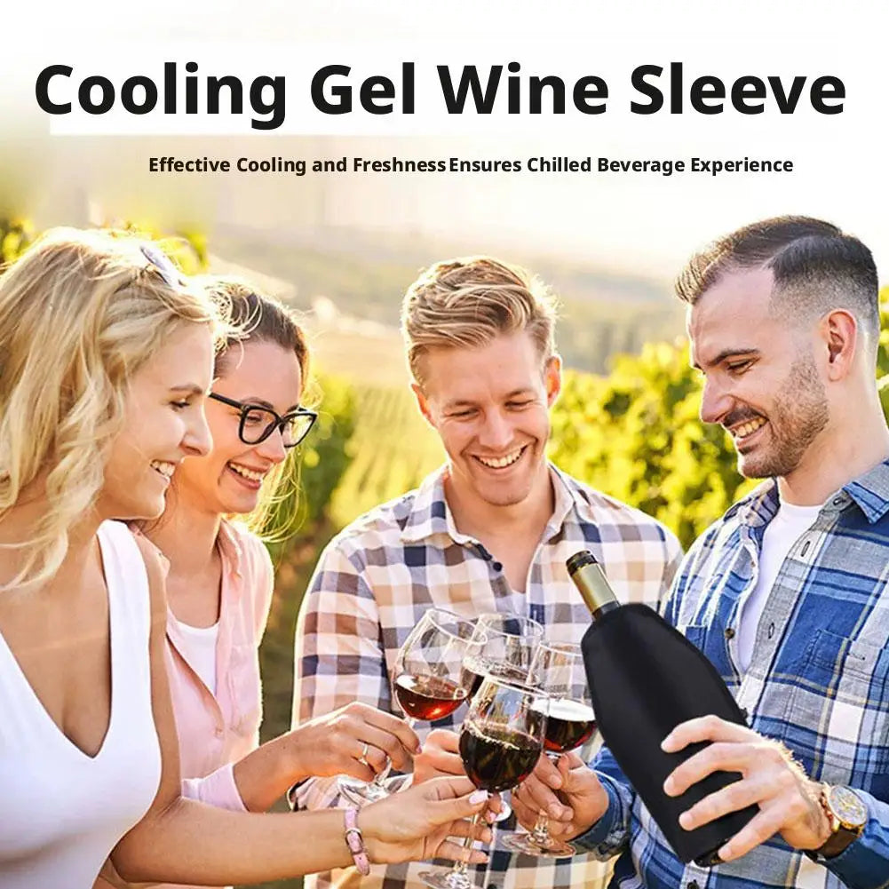 Wine Cooler Sleeve Reusable Ice Bags Beer Champagne Holder Bag Long Qme