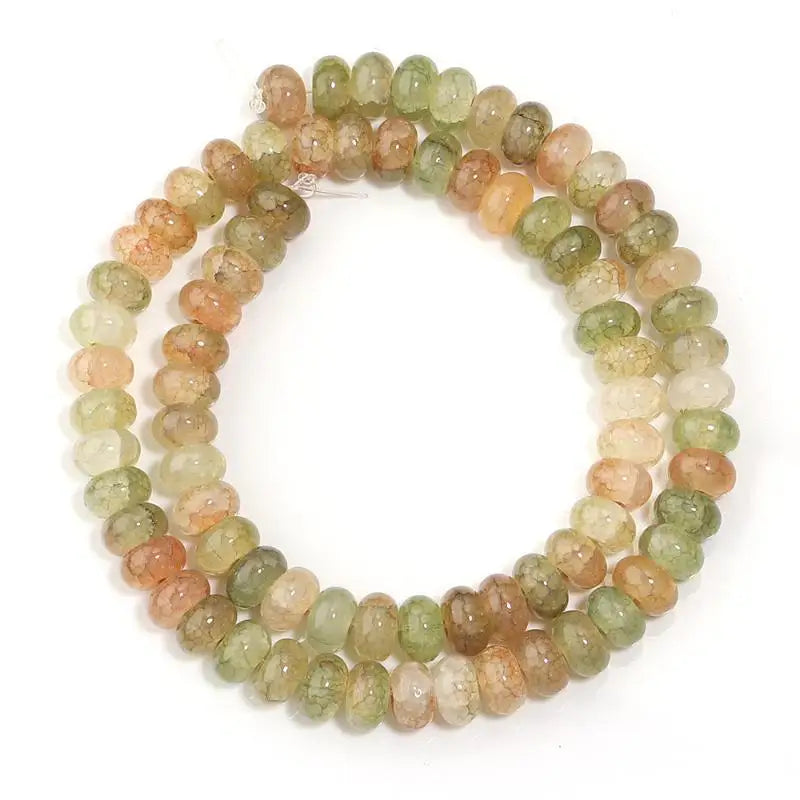 5x8mm Colorful Loose Glass Beads Abacus Flat Round Style for DIY Jewelry Making Home Craft Activities Qme A1