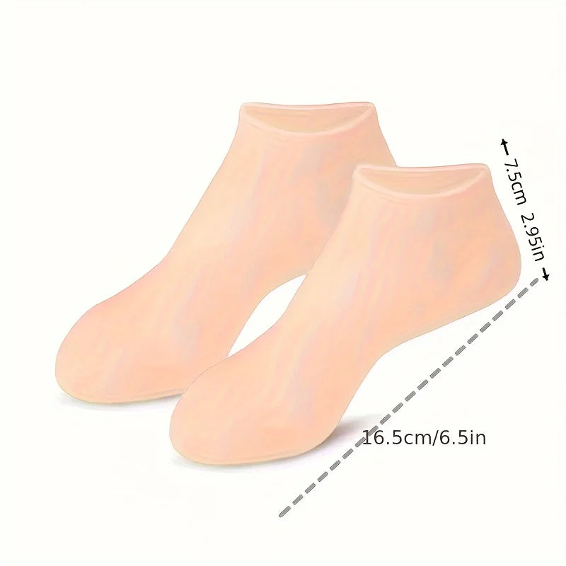 Moisturizing Silicone Gel Socks Dry Cracked Feet Nourishing Skin Qme