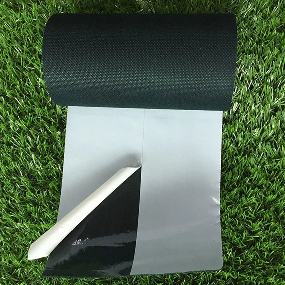 New Version Single-Side Artificial Grass Seam Tape Garden Lawn Green Tape Synthetic Lawn Grass Carpet Fixed Connection Tape Qme 1 Roll 5m 150mm