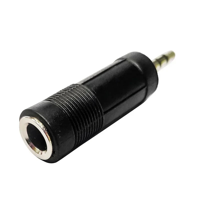 20pcs Black Mono Jack Plug Adapter 3.5 Mm (1/ 8 Inch) Male To 6.35 Mm (1/ 4 Inch) Female Audio Converter Adaptor Qme