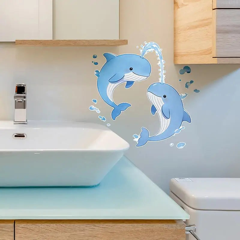Glow-in-the-dark Decal Bathroom Wall Sticker Car Stickers Blue Qme