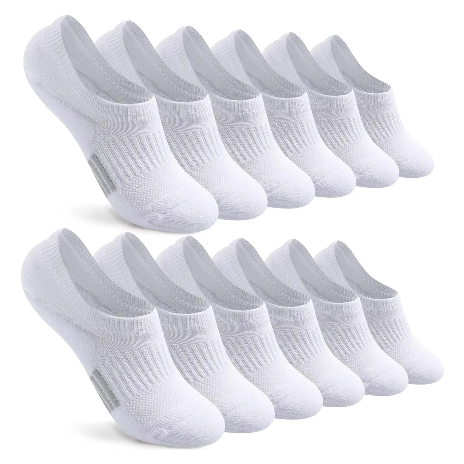 6Pairs Men's Gym Socks High Quality Comfortable Soft Ground-Gripping All Seasons Sweat Absorbing Breathable Casual Socks Qme 6pcs White One Size