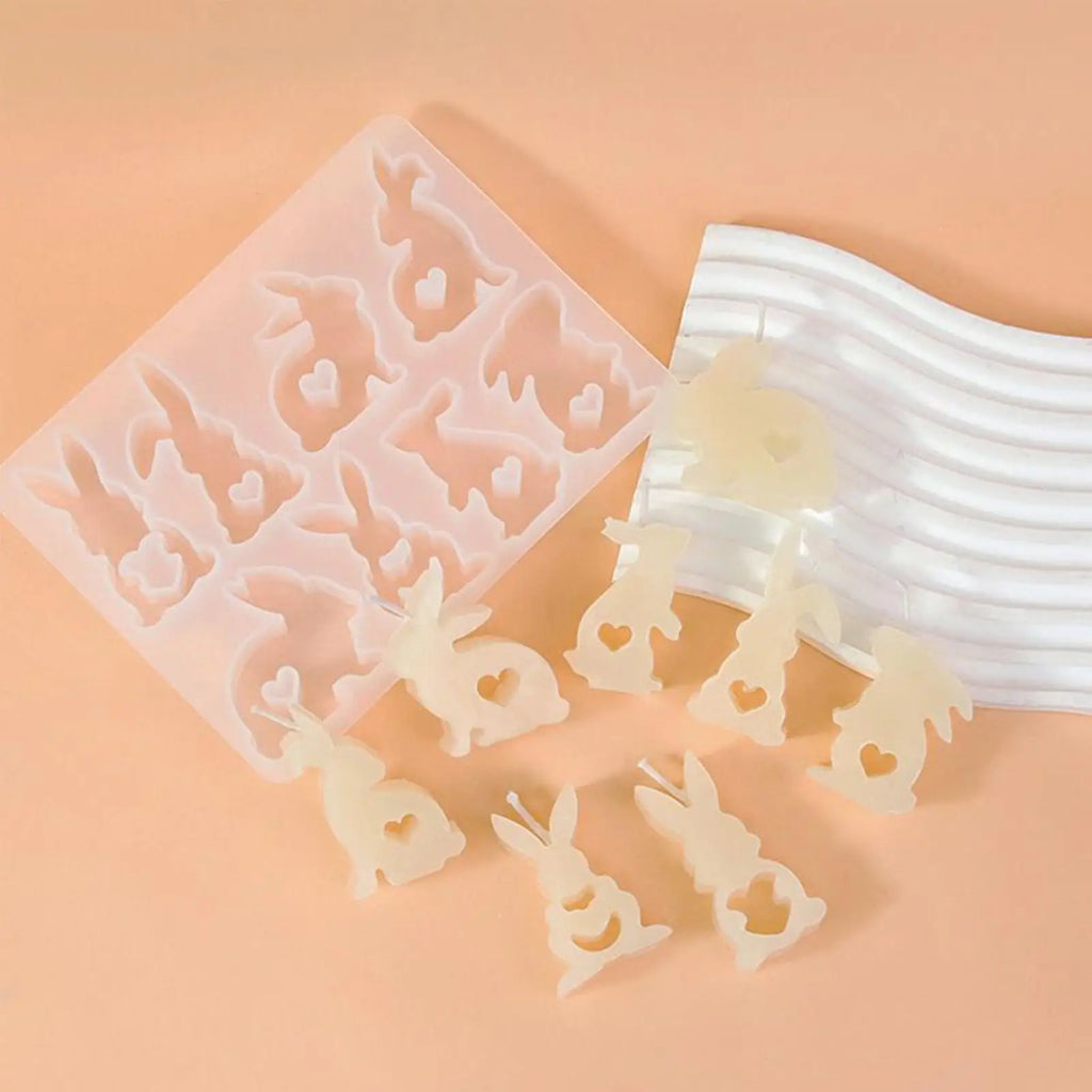 Easter Molds 2 Pieces 8-Cavity Craft Supplies Easter Molds Silicone Soap Making For Soap Candle Wax Epoxy Resin Home Decor Art Qme
