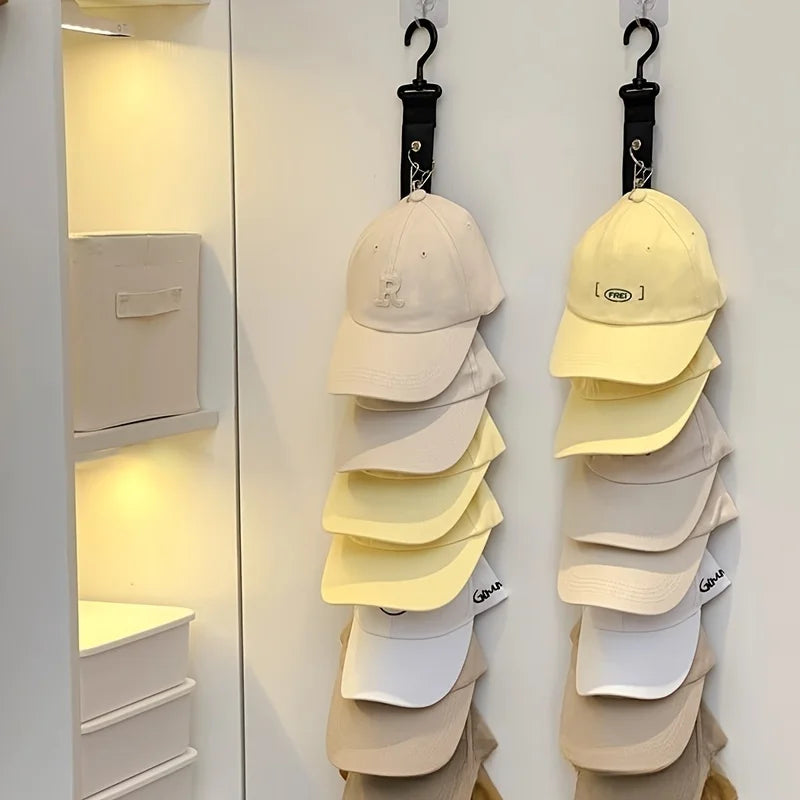 Stainless steel hat rack, suitable for storing and decorating summer clothes. Non-electric hat rack, used as a hat storage Qme