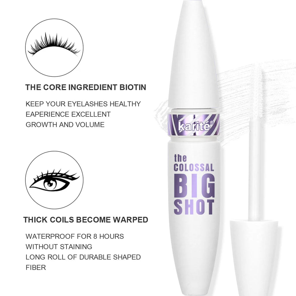 Long Curling White Mascara Waterproof Sweat-proof Colored Eyelashes Qme