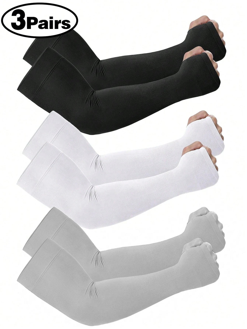 2 Sun Protection Breathable Sleeves Exposed Fingers Anti Shedding Qme