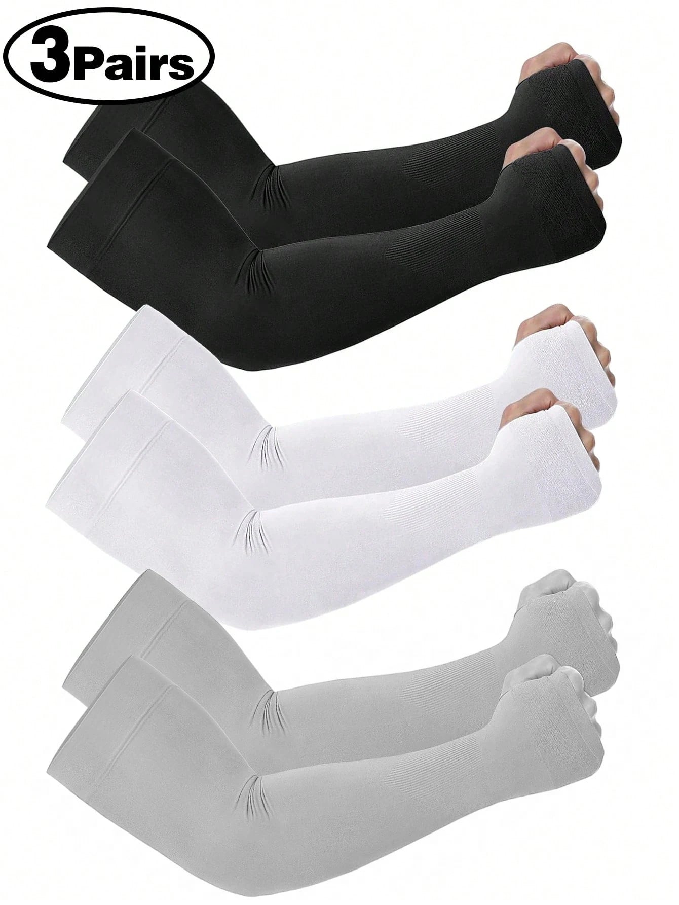 2 Sun Protection Breathable Sleeves Exposed Fingers Anti Shedding Qme