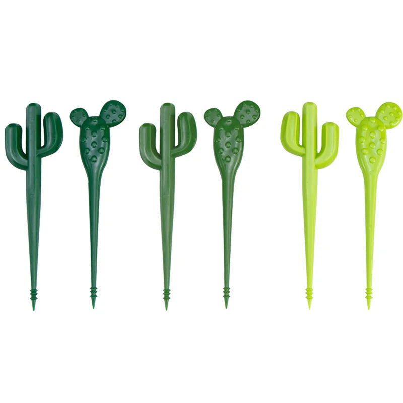 6Pcs Cute Cactus Mini Cartoon Toothpick Fruit Forks For Bento Box Lunch Box Decorative. Qme
