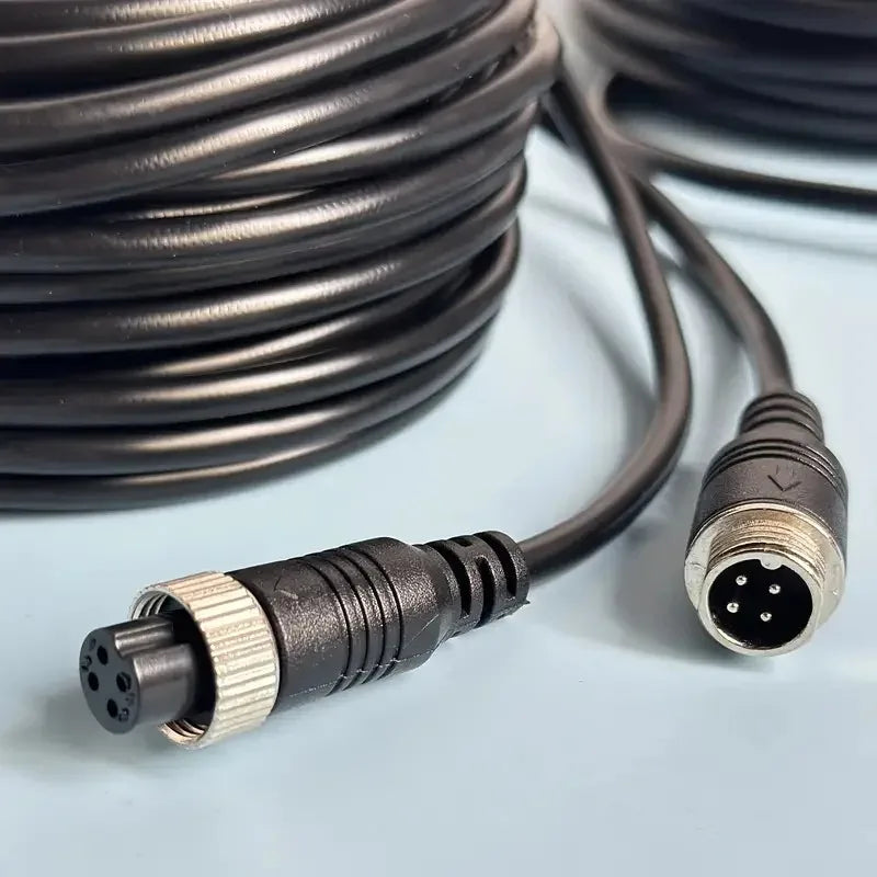 3pcs 4 Pin Aviation Extension Video Cable 3M 5M 10M 15M 20M 30M for Truck Bus Monitor Camera Connection wire Qme