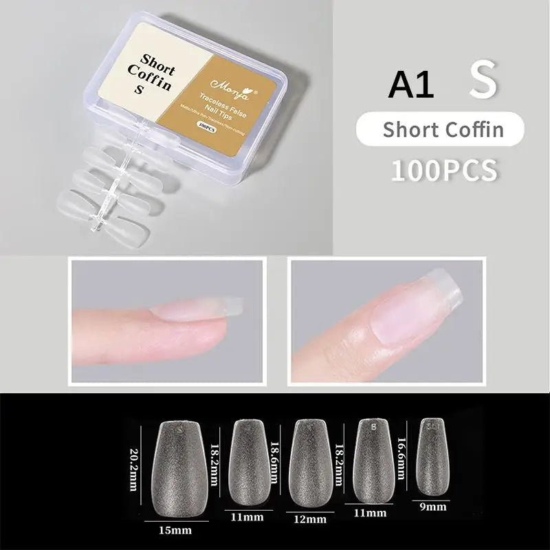 Soft Gel Nail Tips Full Cover Press Fake Nails Professional Supplies Qme A1