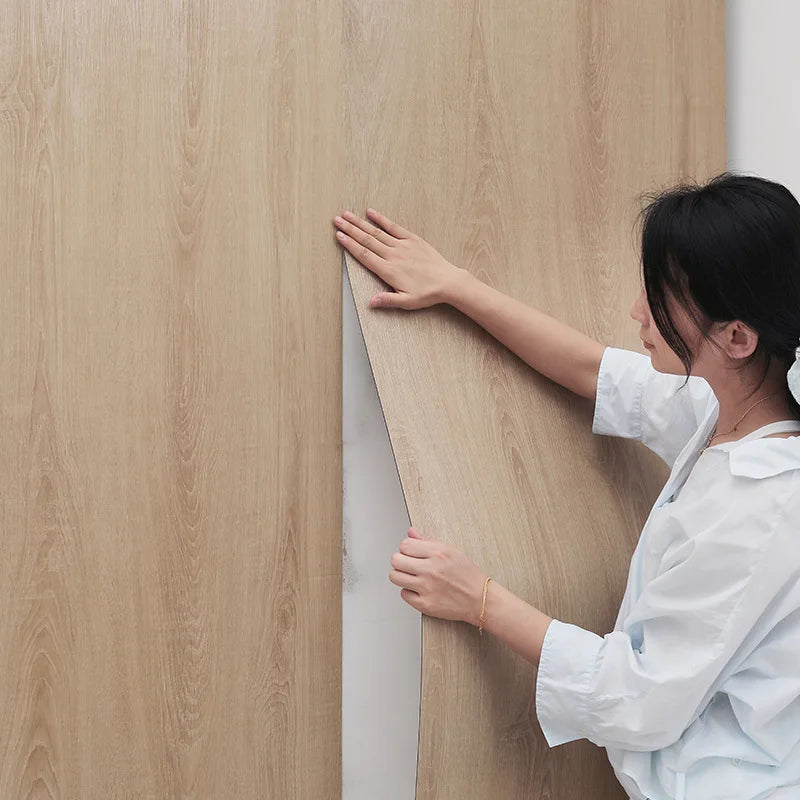 Wood Grain Decorative Wallpaper Self Adhesive Waterproof Wall Qme