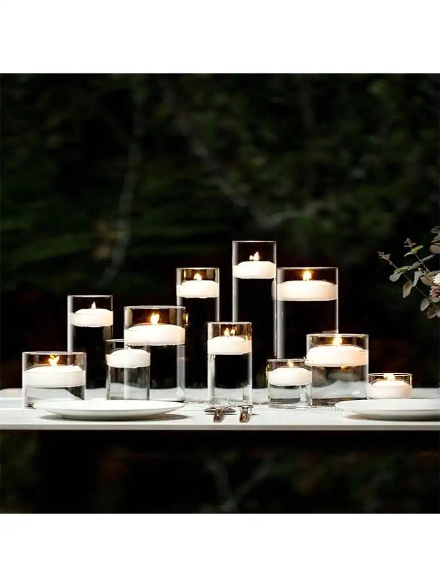 White Floating Candles Water Centerpiece Wedding Hotel Restaurant Qme