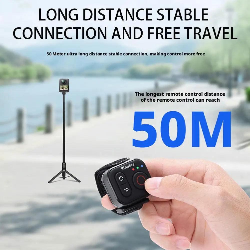 For DJI ACTION 6/ ACTION 5 PRO/ACTION 4/OSMO 360 5.0 Bluetooth Wireless Remote Control Selfie Remote Controller With Wrist Strap Qme