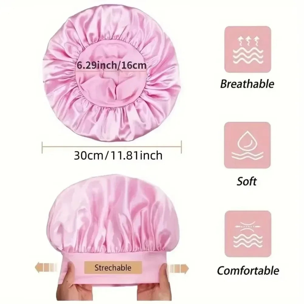 Heatless Curling Rod Satin Nightcap Women No Heat Hair Rollers Qme
