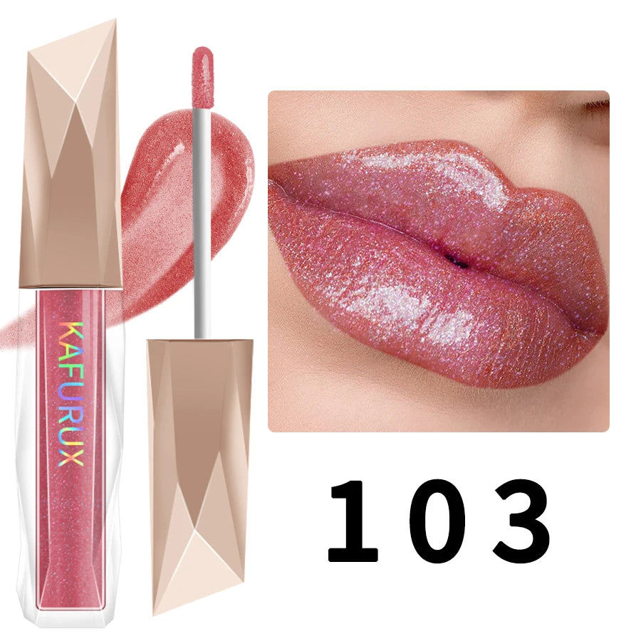Shimmer Lip Gloss Fuller Effect Moisturizing Care Essence Long Qme 103