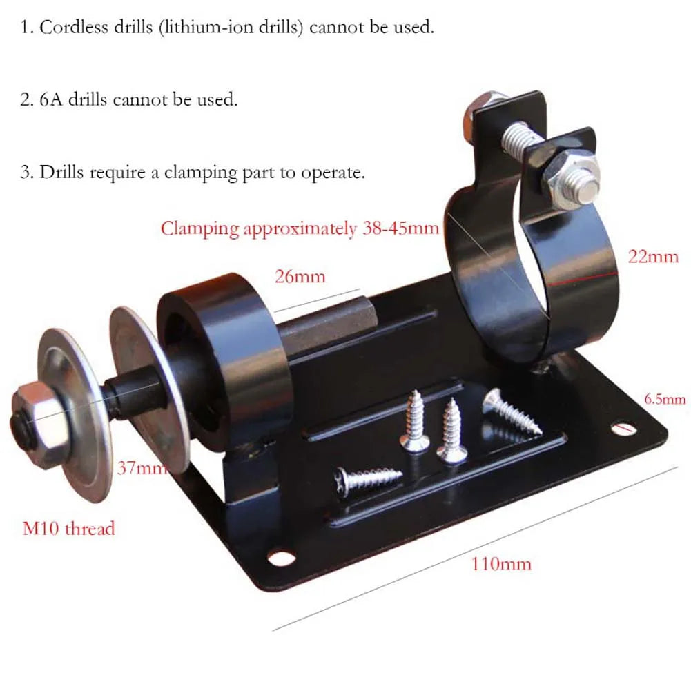 1 PC Cutting Seat Stand Holder 10/13mm Electric Drill Cutting Stand Holder Grinding Machine Polishing Grinding Cutting Qme C