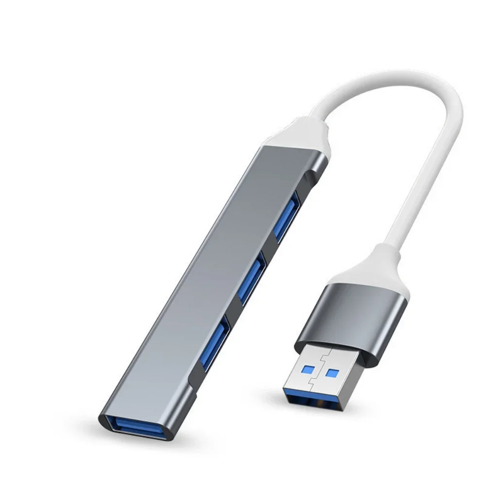 4-in-1 USB C Hub 3.0 Adapter High Speed Transmission USB Docking Station Multi Function Wire Divider For PC Computer Notebook Qme Grey USB