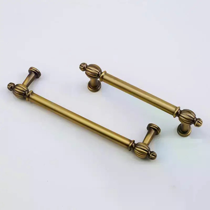French-style Vintage Brass Handles For Wardrobe Doors Drawers Cabinets Shoe Cabinets And Furniture In Antique Bronze Color Qme