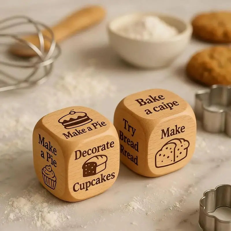 Handmade Wooden Decision Dice Dual Purpose For Quilting Sewing & Book Reading Lover Engraved Choice Cube Funny Desk Decor Gift Qme StyleA