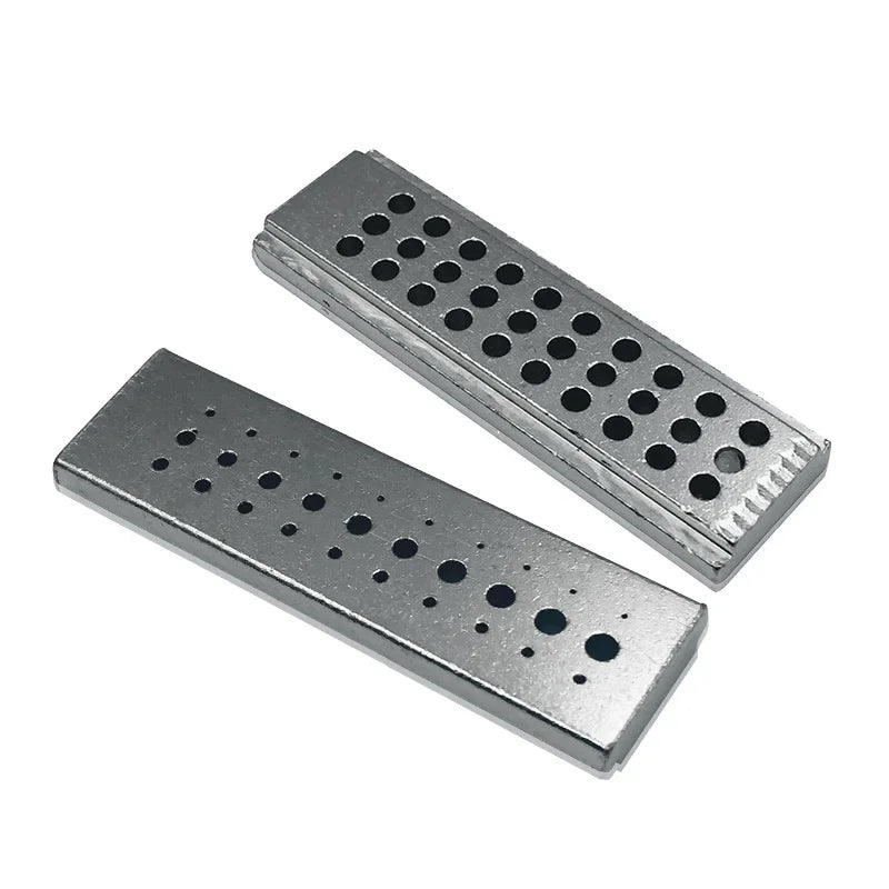 30 Holes Drilling Stakes Base,Assort Size Hole Aluminum Alloy Drill Holder Watch and Jewelry Drill Tool for Watchmakers Qme