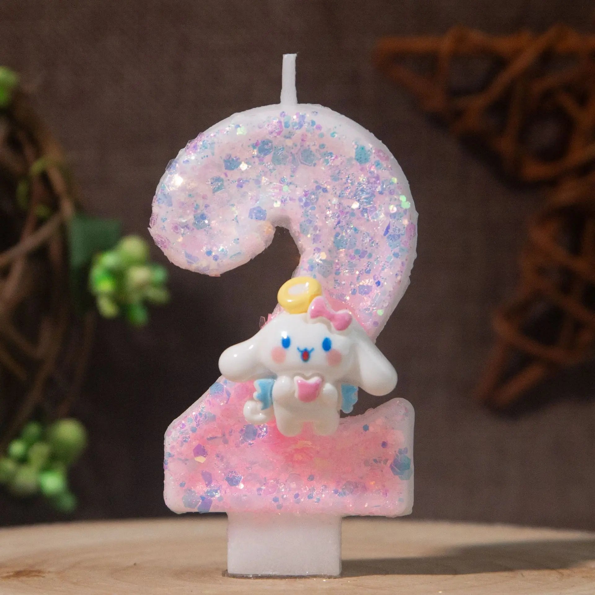 Cinnamon Dog 0-9 Numbered Birthday Candles Pink Cartoon Cake Topper Decorations Student Birthday Party Supplies Qme 2